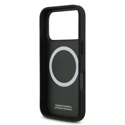 Bmw Iphone 17 Pro Case - Leather Seat Design With Magsafe And Metal Logo - Black